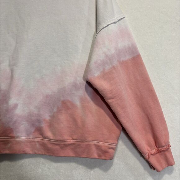 FP Movement Free People Pink Ombré Crew Oversized Sweatshirt Pockets Size Small - Picture 14 of 16